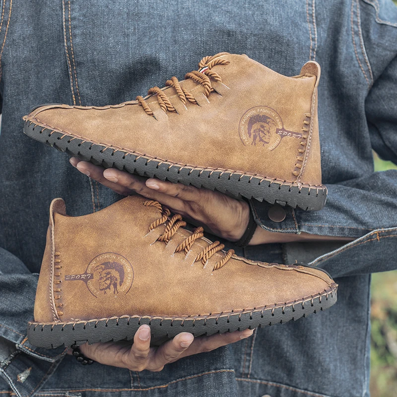 2019 г. Новая модная кожаная обувь мужские винтажные Кроссовки Huarache Мокасины