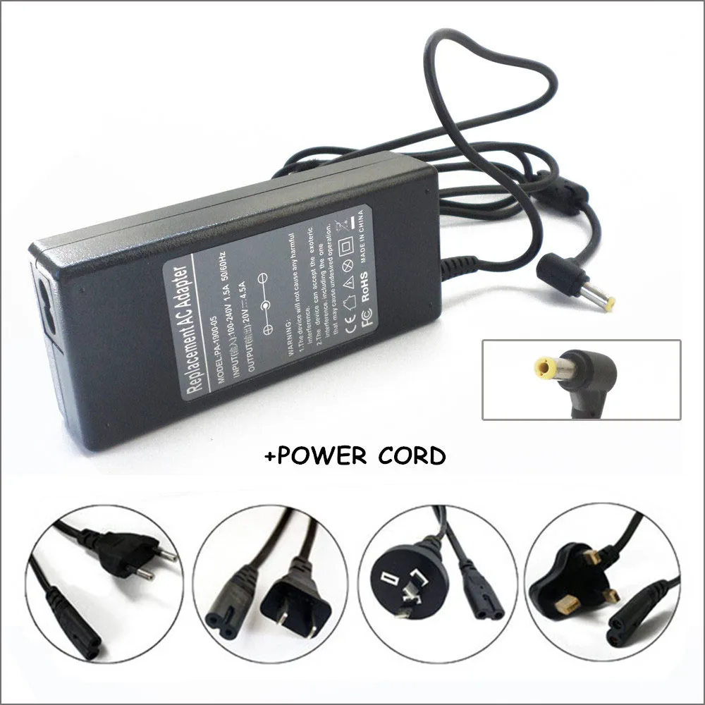 Блок питания для ноутбука 20 в 4 5 А зарядное устройство Lenovo PA-1900-56LC ADP-90DD B V550 V460 B460A