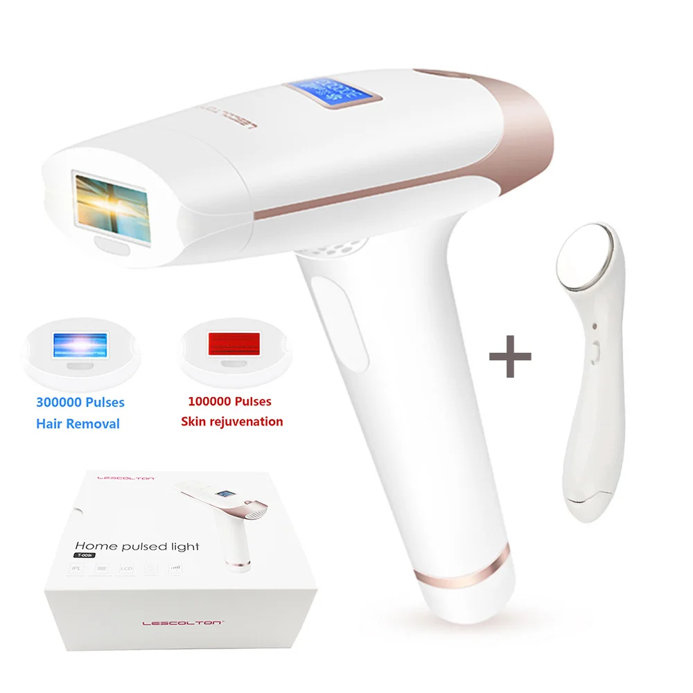 White Beauty Device Lescolton 3 в 1 Авто lcd IPL лазерный эпилятор 300000 раз машина для постоянного удаления волос депилятор Eletrico для лица тела - Цвет: White Beauty Device