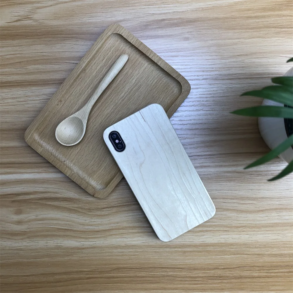 Чехол для телефона из натурального дерева iPhone XS Max X 7 8 6 6S Plus роскошный силиконовый