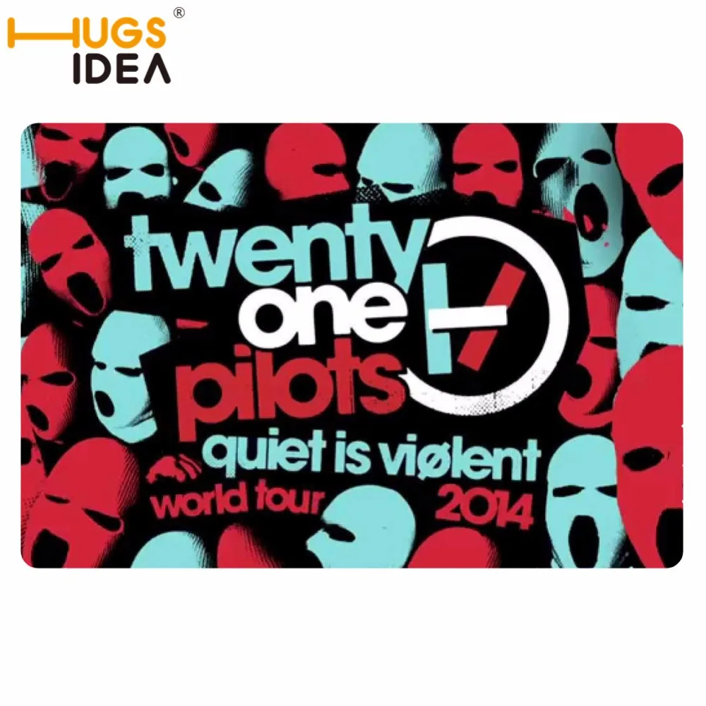 Креативный HUGSIDEA вход ковры Смешные резиновые Twenty One Pilots ковер для двери пола