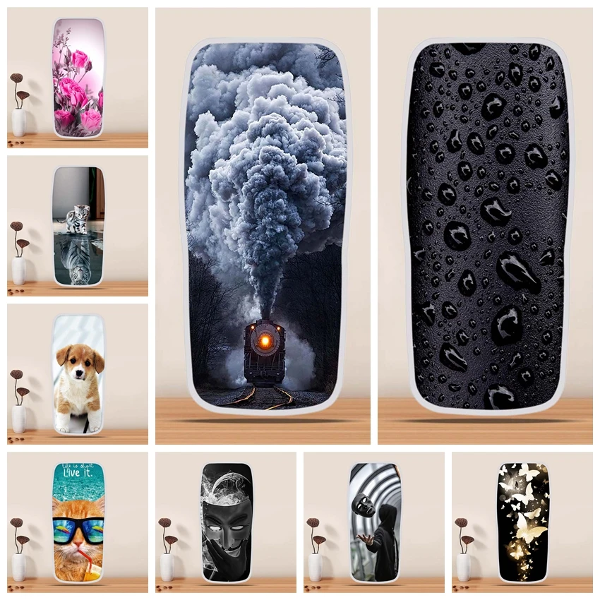 Мягкий чехол из ТПУ для Nokia 106 2018 силиконовый Мультяшные животные защитная задняя