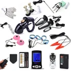 Анальная пробка с электрическим током, импульсная Анальная пробка, перчатка, стимуляция груди, массажная клетка для пениса, зажим для сосков, секс-игрушка для пар