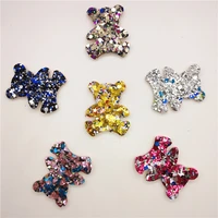 12pcslot shiny bear shape padded appliques for clothes sewing supplies diy craft decoration