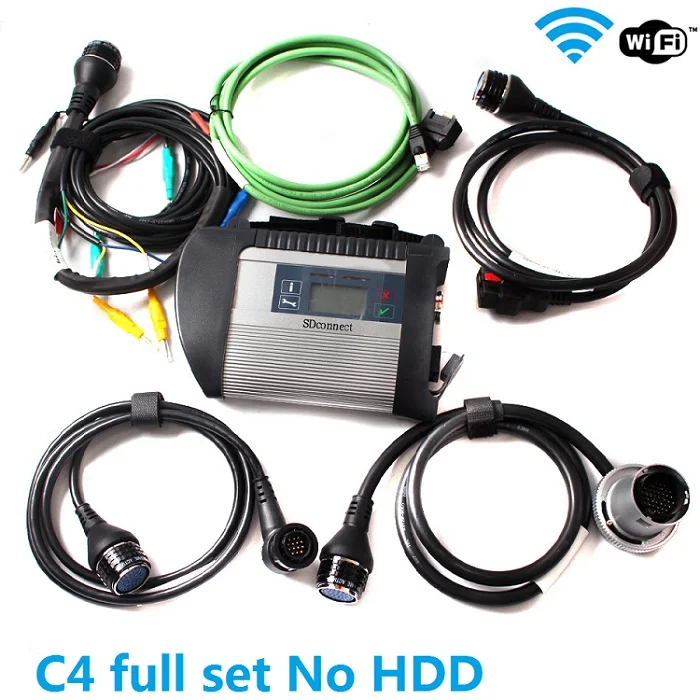 C4 WITH CABLE 09 супер C4 MB Star C4 мультиплексор mb sd Подключение компактный 4 диагностические инструменты wifi C4 основной блок и программное обеспечение HDD Pro Диагностика - Color: C4 WITH CABLE