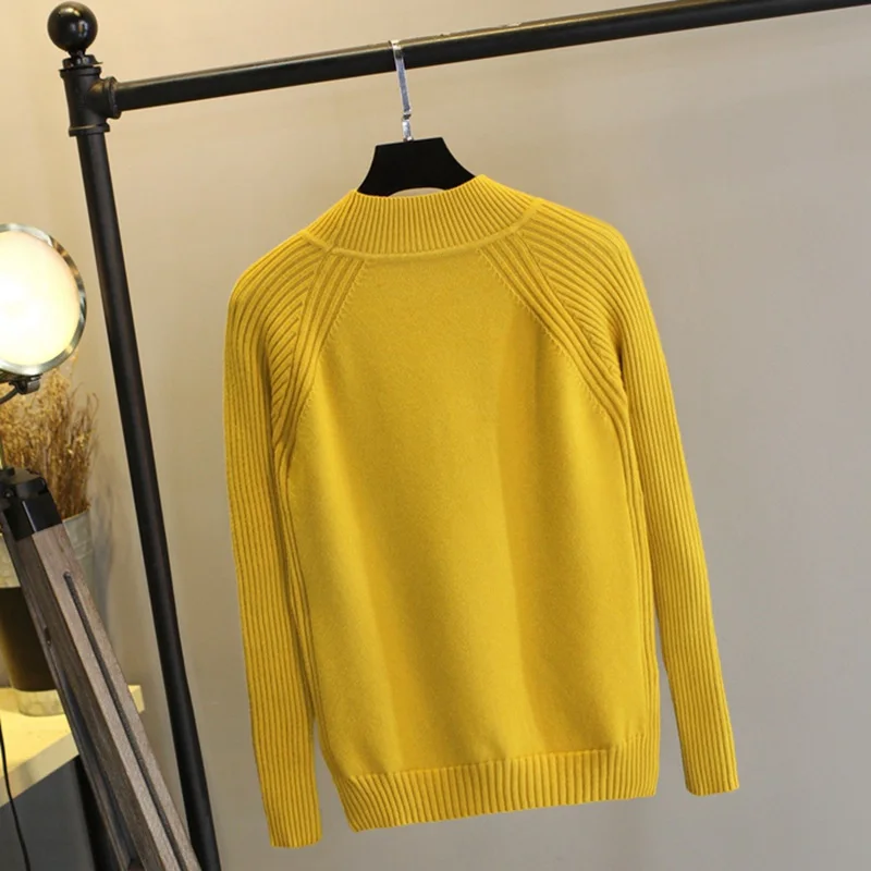 ONLYSVTER Thick Warm Women Sweater Autumn Winter Knitted Pullovers Turtleneck Female Jumper High Low Hem Ladies Sweaters Top | Женская