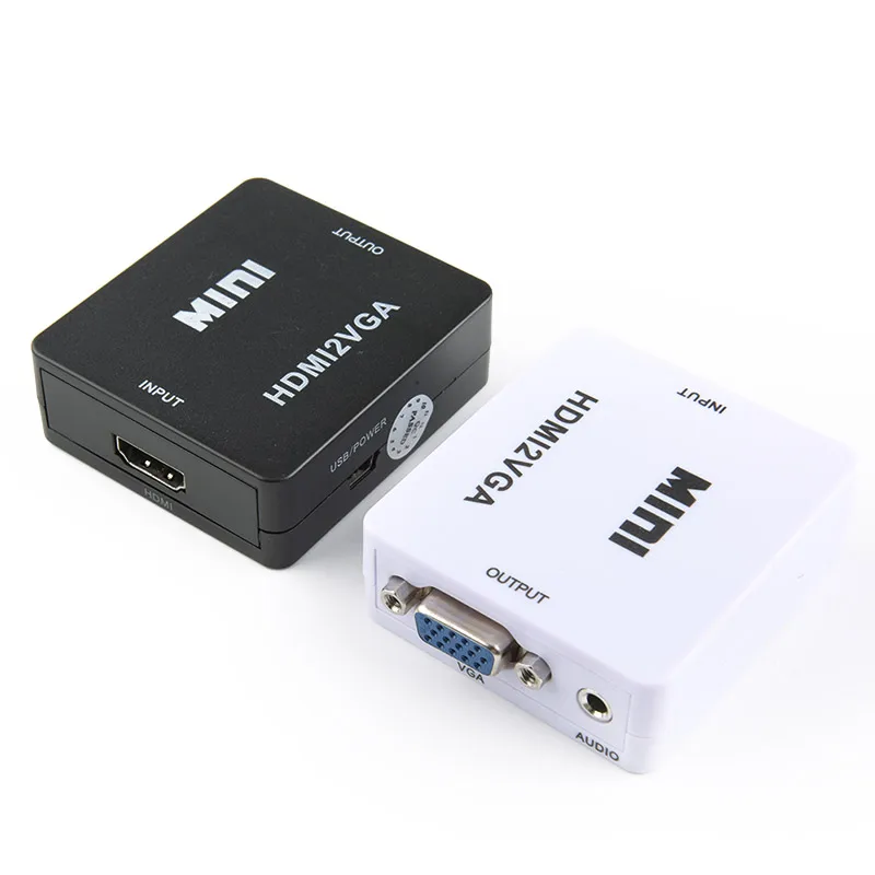 HDMI в VGA конвертер Поддержка аудио и видео (CVBS) адаптер RCA AV/CVSB L/R 1080P AV2HDMI|Кабели HDMI| |