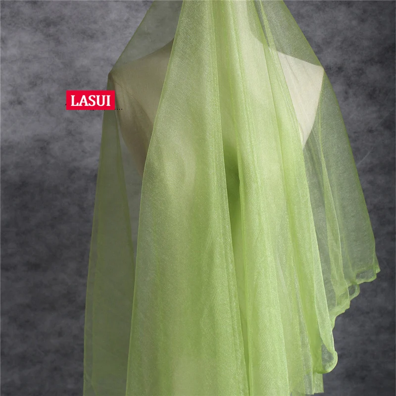 LASUI 3m/1lot width1.65m flash pearlescen transparent Wedding gauze dress fabric Micro elasticity Encrypted soft mesh lace F0022 | Дом и сад