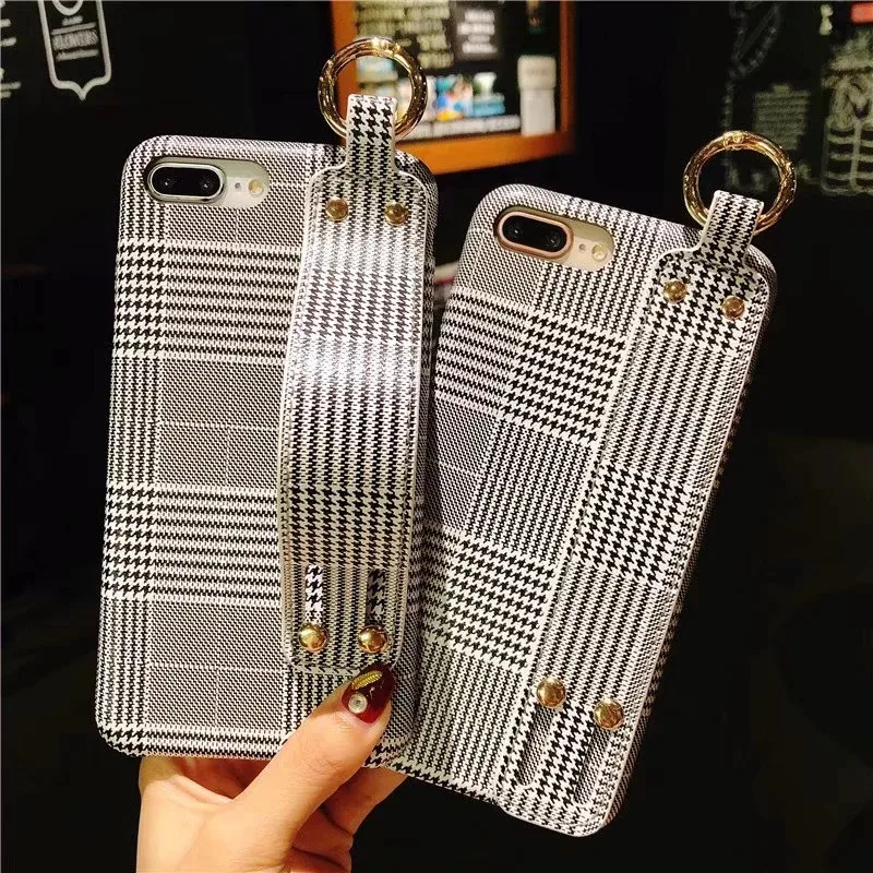 Okme Fashion Plaid Phone Case For iphone X XR XS MAX Silicon Soft TPU Cover 6S 6 7 8 Plus Mobile phone |