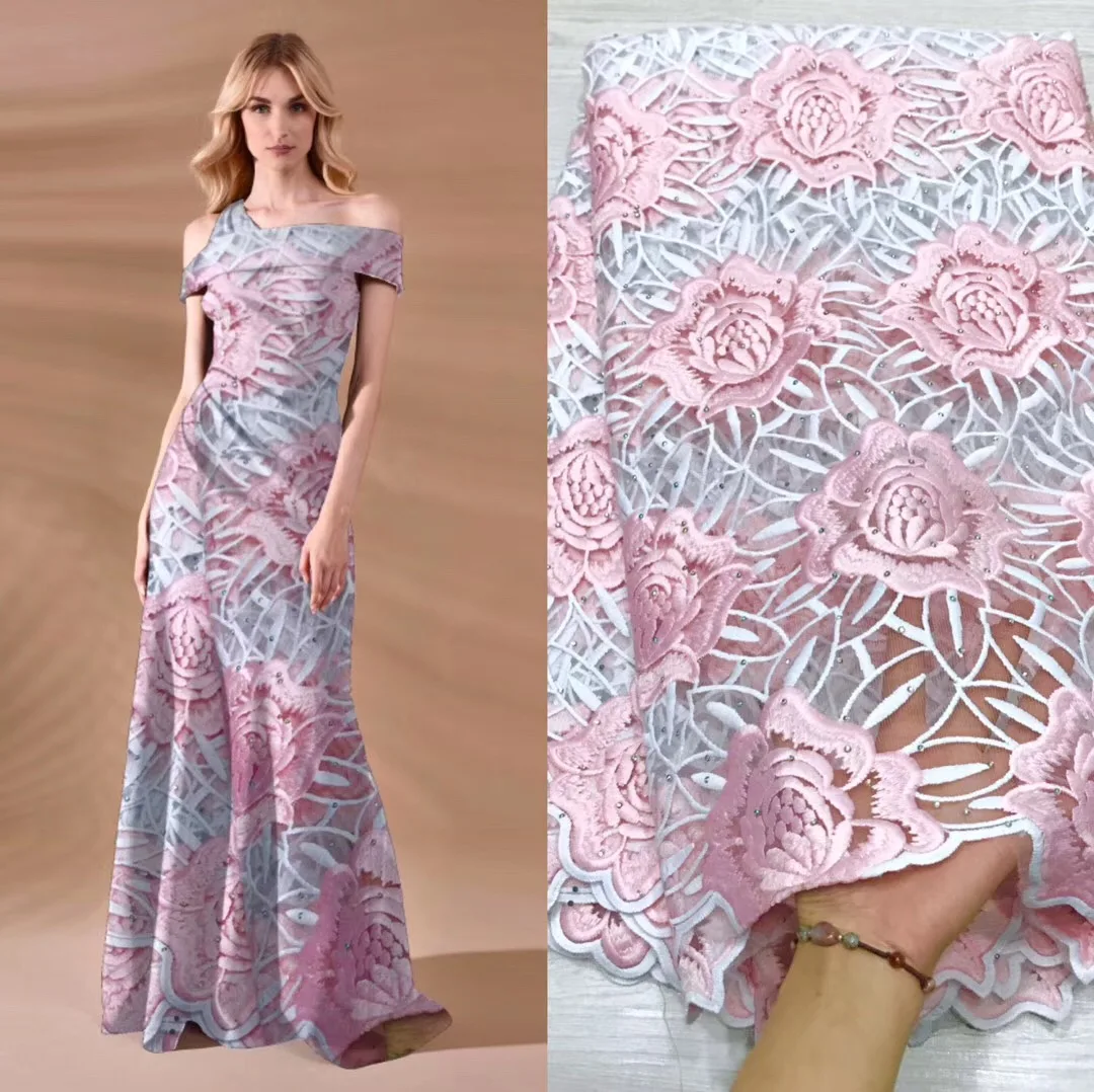 2019 африканская кружевная ткань вышитые в нигерийском стиле гипюр французское