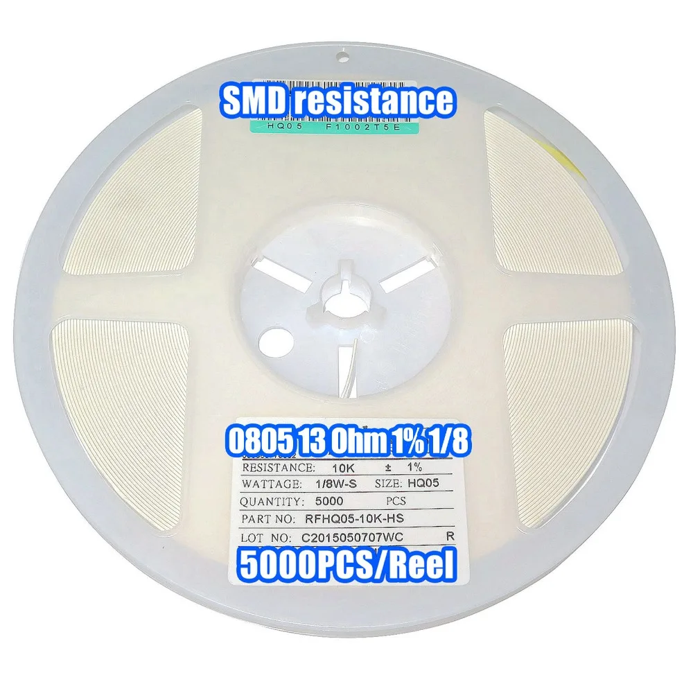 

1 Reel 0805 13R 13 Ohm 1% 1/8 SMD Resistance 5000PCS/Reel