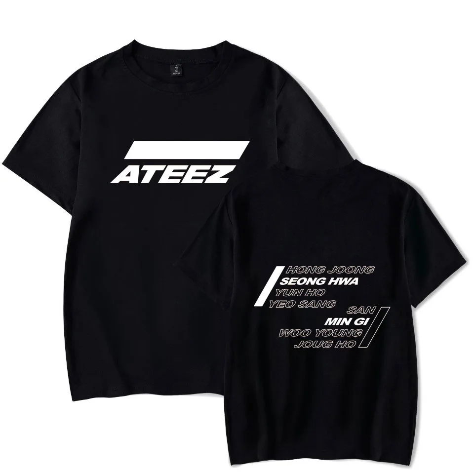 2019 новая Корейская Футболка Kpop ATEEZ с альбомом в стиле хип хоп Повседневная