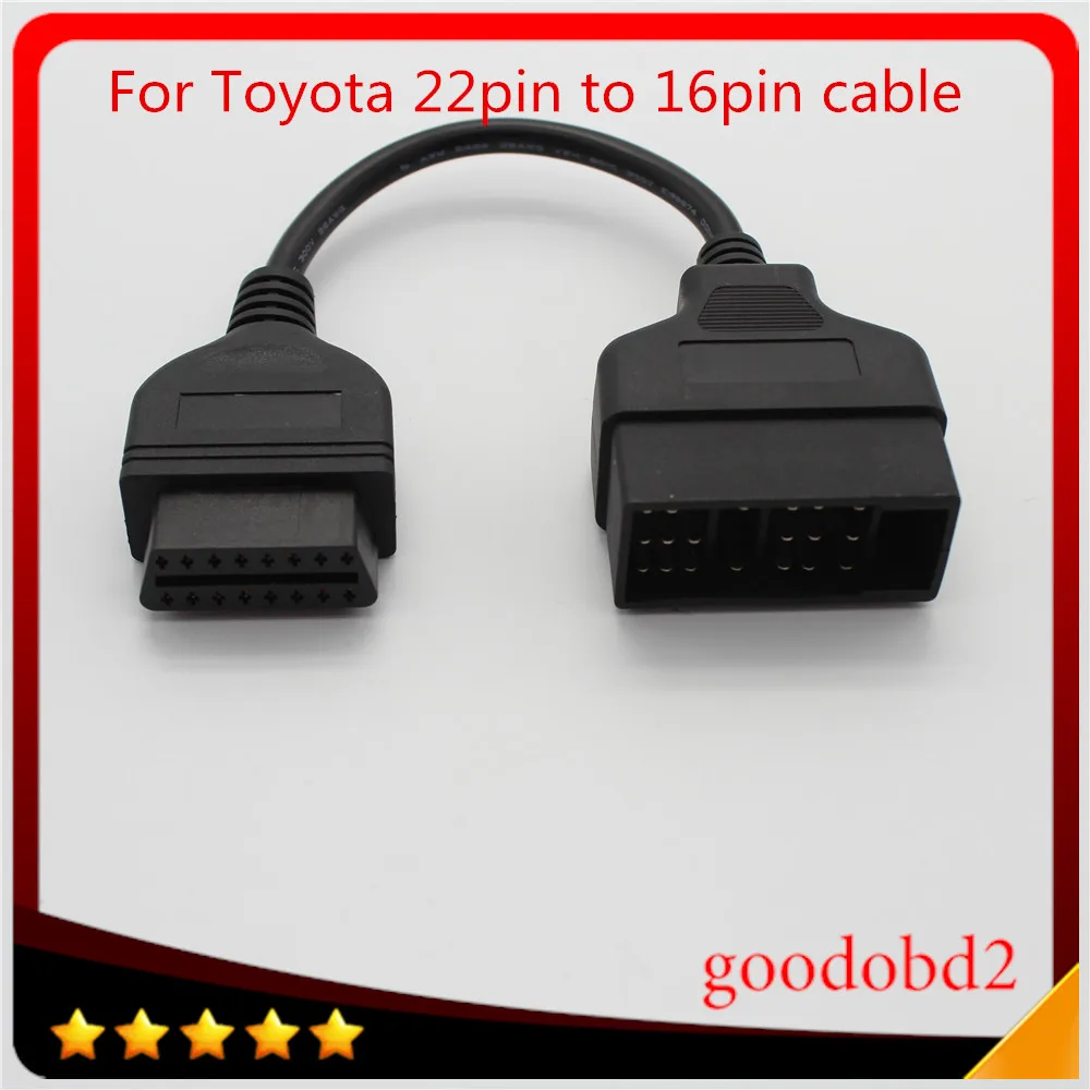 Для Toyota 22 Pin до 16 контактный разъем OBD 2 obdii obd2 кабель адаптера автомобильный