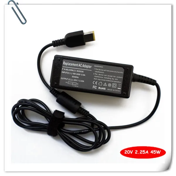 New Laptop AC Power Adapter For Lenovo ThinkPad Helix 370133G N4B33UK 26962BU 26962CU 20v 2.25a Notebook Battery Charger | Компьютеры и