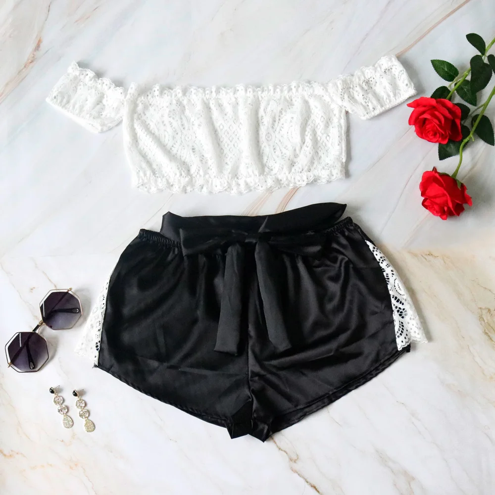 Женский комплект нижнего белья из 2 предметов: топ + шорты экзотические комплекты