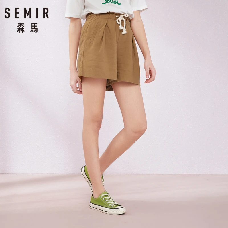 Женские повседневные шорты SEMIR прямые облегающие спортивные с низкой талией в