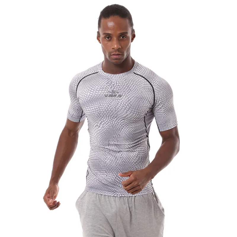 Спортивные футболки для тренажерного зала мужские облегающие компрессионные