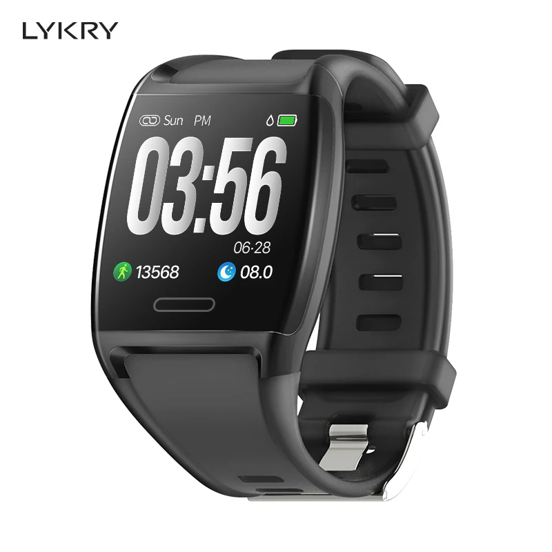 LYKRY Фитнес браслет Для мужчин женщин Smart Band Цвет экран сердечного ритма крови