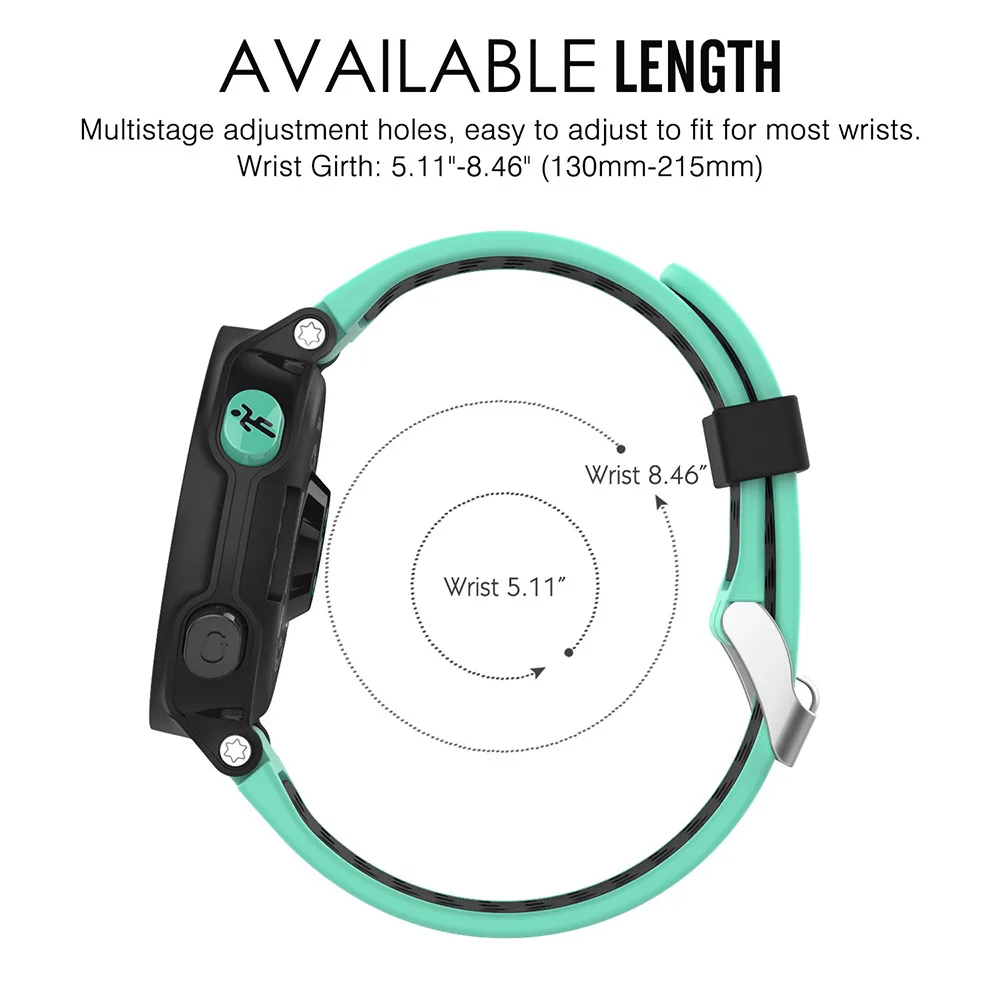 3 шт. Смарт-часы полос для Garmin Forerunner 230/220/235/620/630/735XT силиконовый ремешок на запястье браслет для наручных часов Garmin Forerunner 235