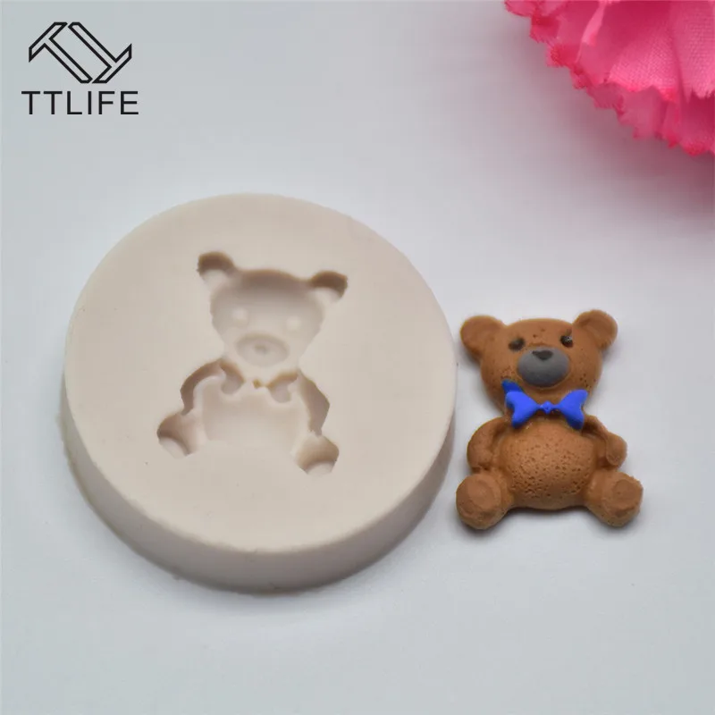 TTLIFE 3D Мини силиконовая форма Медведь помадная инструменты для украшения тортов