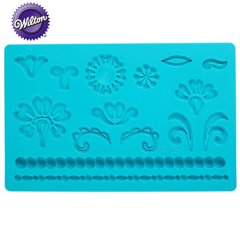 Wilton Damask силиконовая форма для помады и резинки украшения торта шоколадная