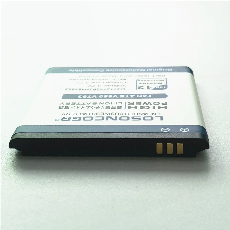 Сменные Аккумуляторы LOSONCOER Li3712T42P3h484952 3800 мАч для ZTE V880S2 V880 (Вторая версия) V793 U880S2 V795