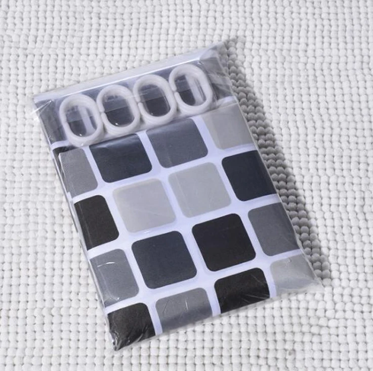

bathroom Mosaic shower curtain Home thick waterproof mildew shower curtain polyester Bathroom curtainwith plastic hook SK-4A