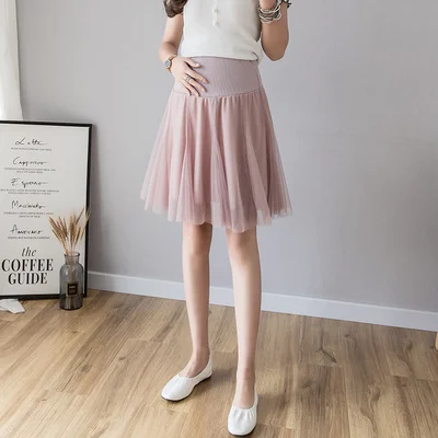 Розовый 6619# Горячая Распродажа, Юбки для беременных, для талии, живота, эластичная мини-юбка, Одежда для беременных женщин, летние сексуальные модные юбки для беременных - Цвет: Розовый