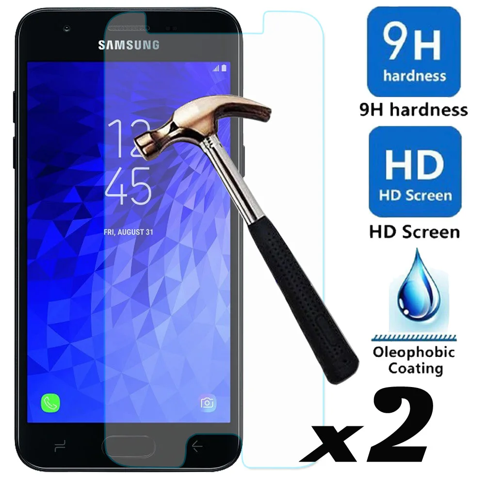 2 шт. 9H HD Закаленное стекло протектор экрана для Samsung Galaxy J3 2018/J3 Eclipse 2/J3 Orbit/J3 achive/J3 Amp