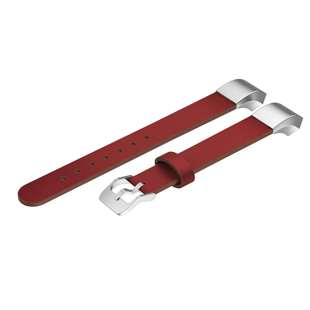 red Роскошный сменный ремешок из натуральной кожи для Fitbit Alta/Alta HR, браслет на запястье, ремешок для часов, черный ремешок для часов, высокое качество - Цвет ремешка: red