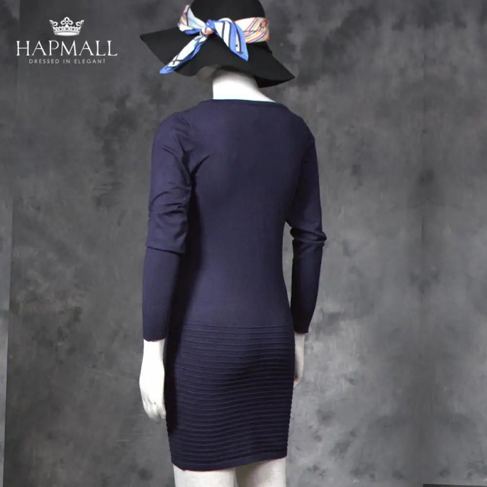 Clap is spring posts cloth embroidery bag hip woolen dress all-match |