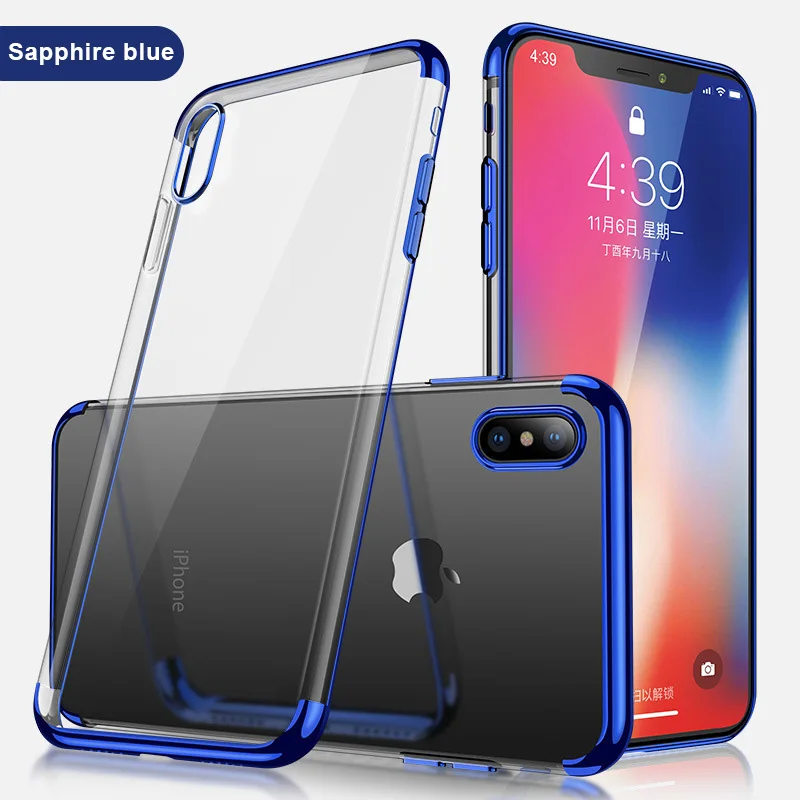 Прозрачный силиконовый чехол SIXEVE для iPhone 7 7s Plus 7Plus Чехлы мобильный телефон полная