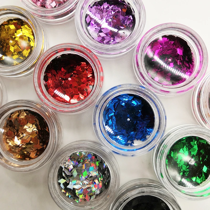 Hutation голографический блеск эффект набор для ногтей Гель лак УФ светодиодный