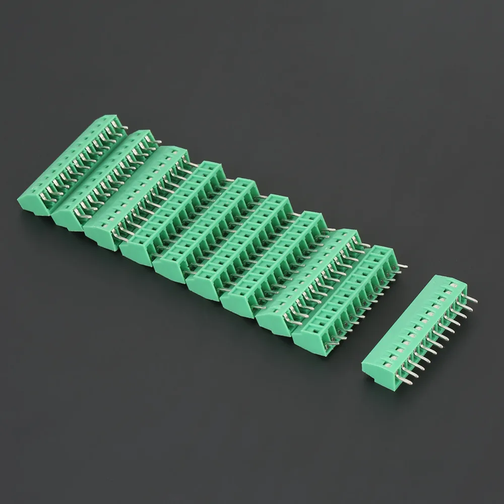 10 шт. 12 Pin клеммный блок универсальный разъем 2 54 мм Шаг PCB винтовой