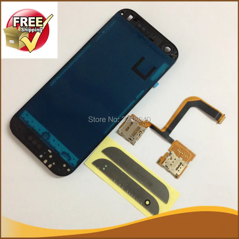 1 шт. Для HTC One mini2 M8 мини сим-карта sd-карта гибкий шлейф передней панели корпуса ЖК-дисплея рамки рамки черного золотого белого цвета Бесплатная доставка.