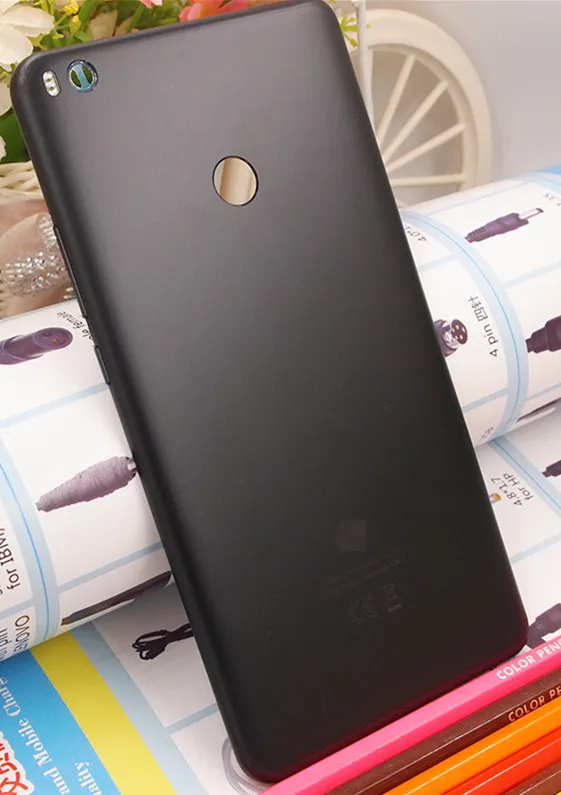 Для xiaomi mi max 2 Max2 крышка батареи задняя крышка корпус батареи крышка двери чехол+ для xiaomi max 2 Передняя рамка Замена - Цвет: black