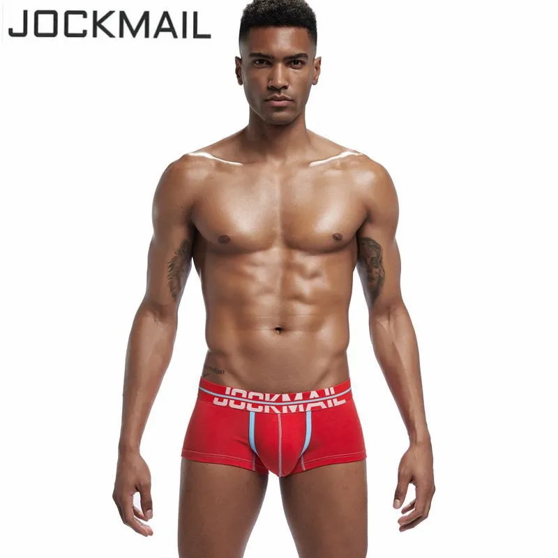 JOCKMAIL Мужское нижнее белье боксеры хлопковые трусы U выпуклая сумка мужские