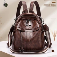 100 genuine leather fashion womens high quality youth leather crossbody bags school backpacks teenagers ladies travel casual