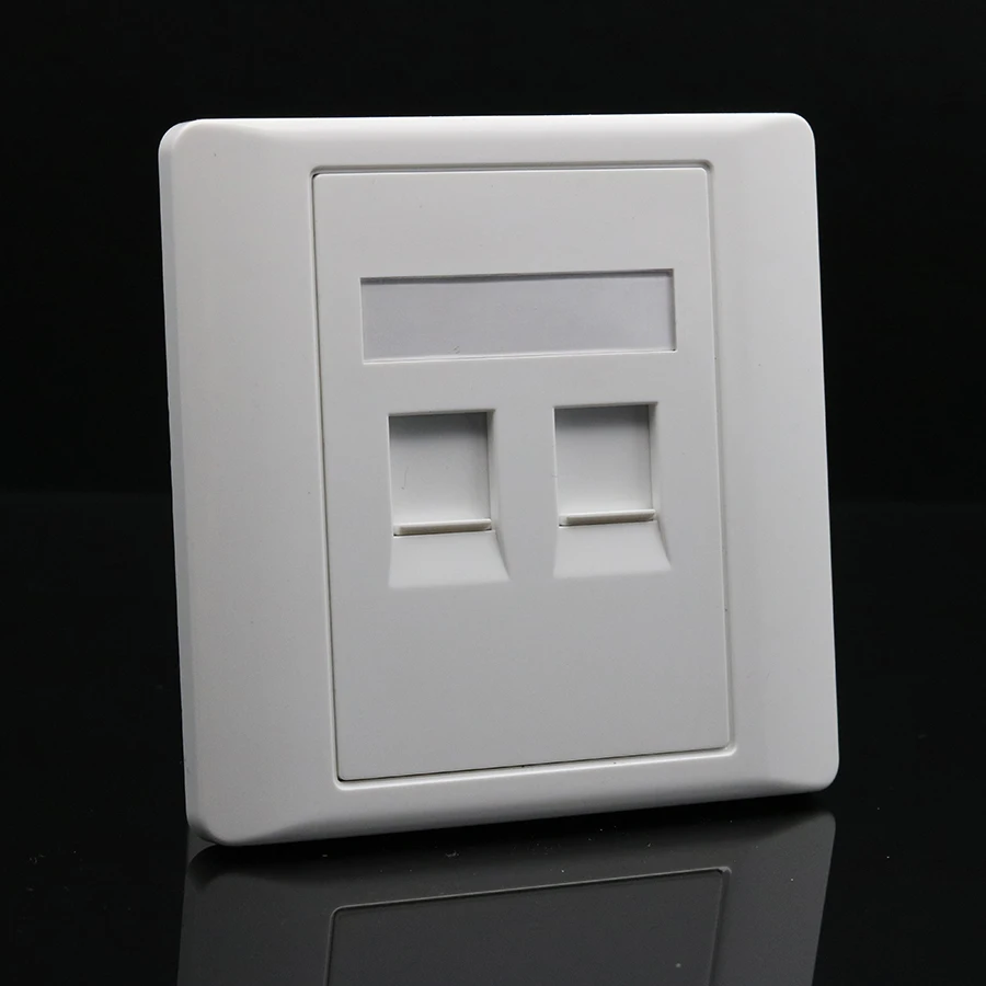 Модульная розетка xintylink rj11 rj45 cat5e cat6 2 порта Keystone настенная передняя панель