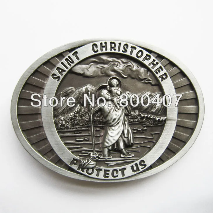 

Retail Distribute Original Saint Christopher Religion Belt Buckle BUCKLE-OC035AS Free Shipping