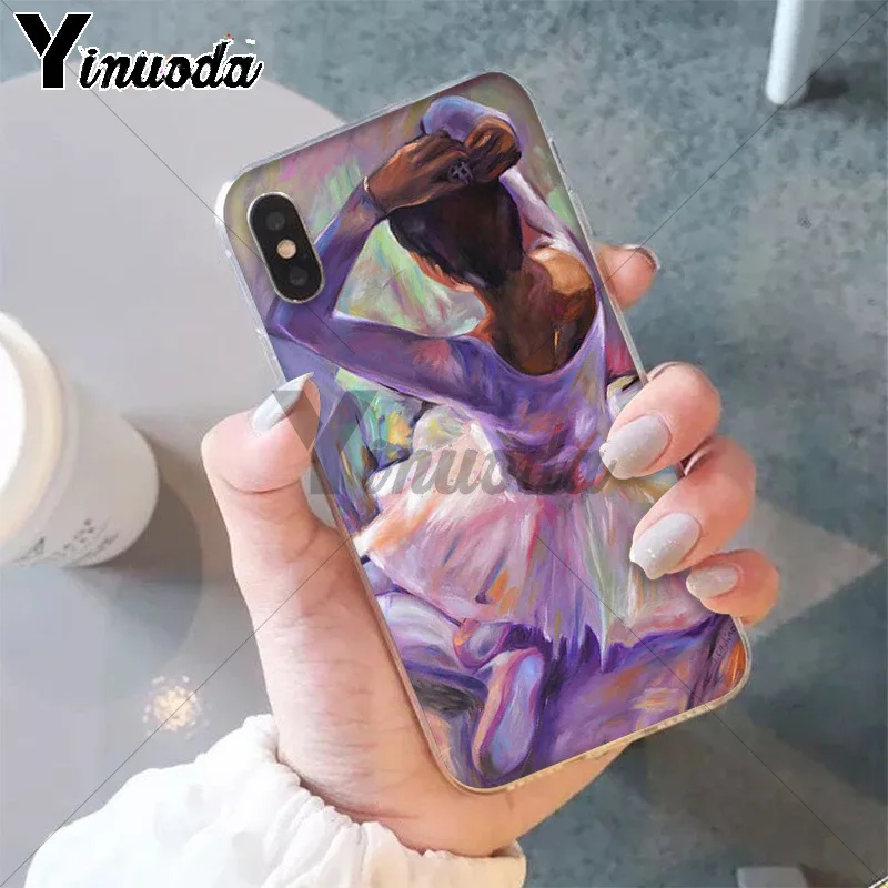 Yinuoda балетная Балерина картина маслом DIY печать рисунок чехол для телефона iPhone 5 5Sx