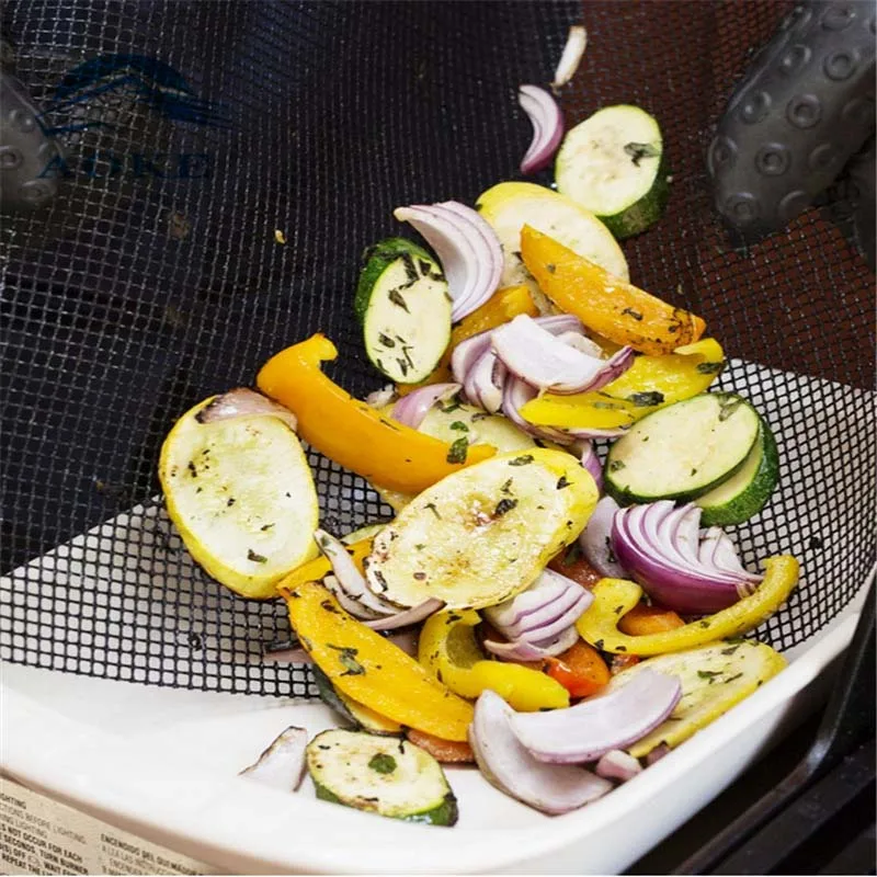 3 Pcs/Set BBQ Grilling Mats Reusable Non-stick Round Square Barbecue Baking Mesh Cooking Tool HTQ99 |