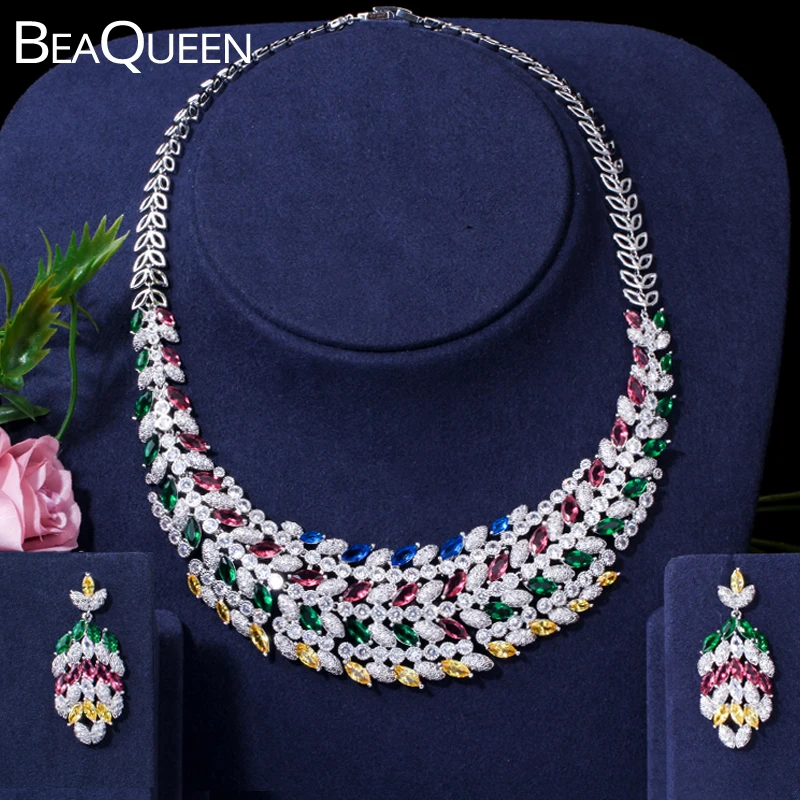 BeaQueen великолепное Африканское ожерелье серьги наборы свадебных ювелирных