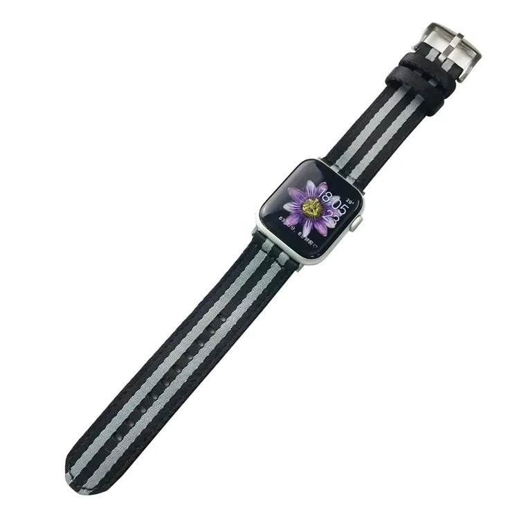 6 видов цветов тканые нейлон мягкие замена ремешок для Apple Watch Series4/3/2/1 классической пряжкой 42 мм 38 мм ремешок для iwatch Группа