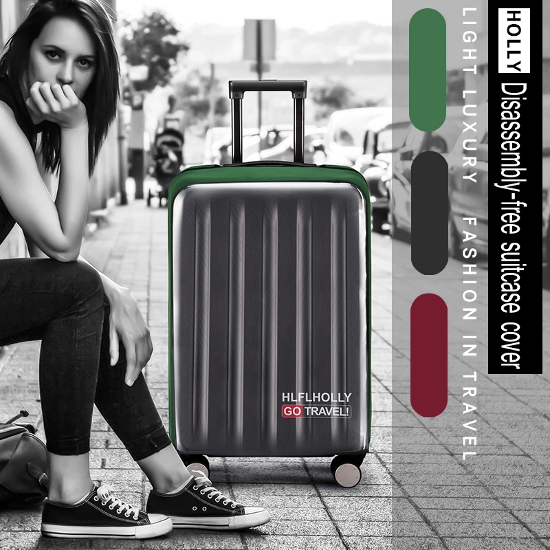 PVC Transparent Suitcase Luggage Cover Elastic Case Covers For 19-32 Trolley Baggage Dust Protective Travel Accessories | Багаж и сумки
