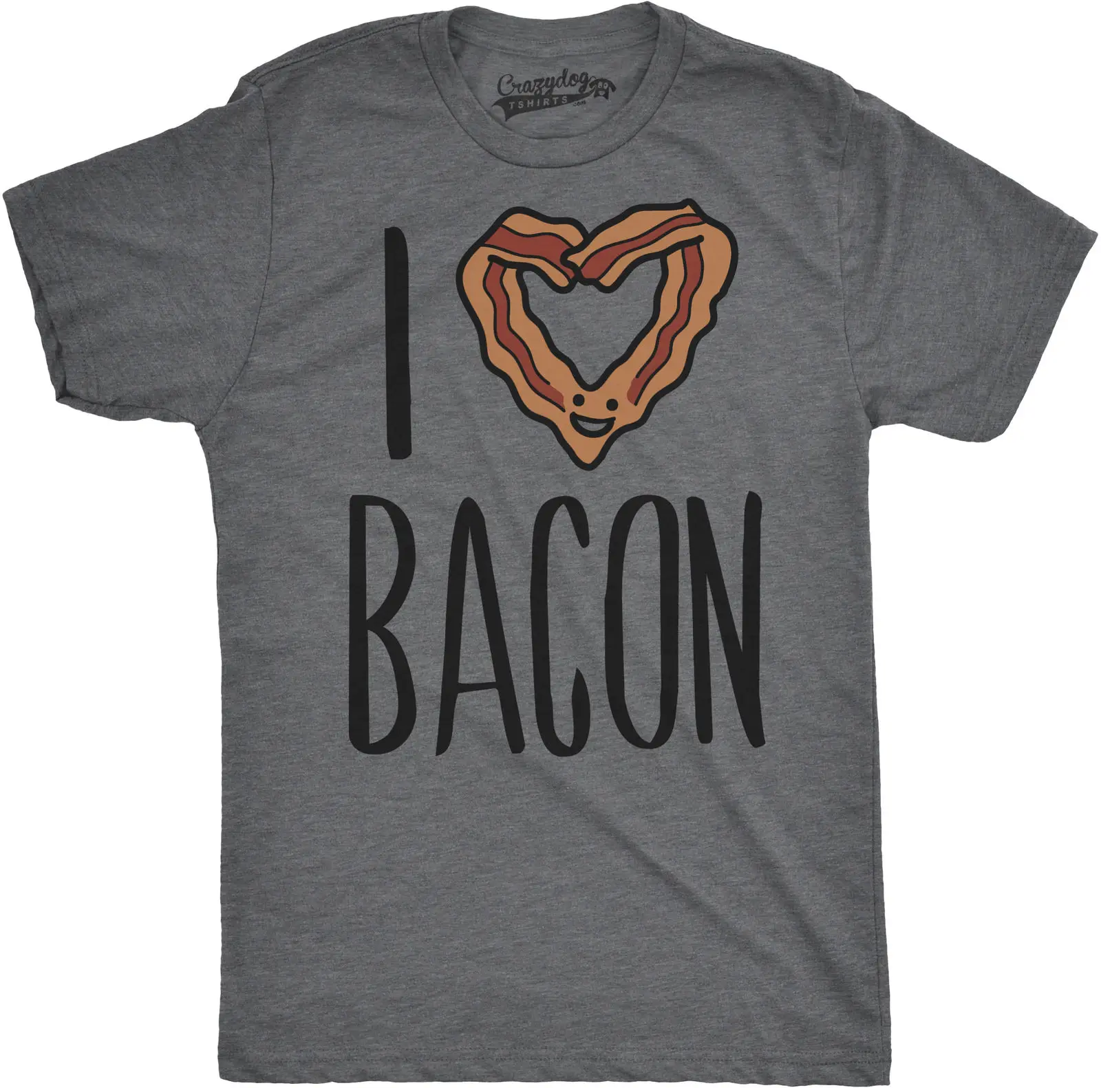 Мужская футболка с ароматными чернилами I Heart Bacon смешной бекон Smelling Script And Sniff