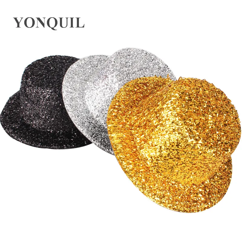 5,"(13 см) 11 цветов BLINGBLING mini top вуалетки шляпы женские вечерние шляпы, аксессуары для волос DIY 12 шт./лот MH008