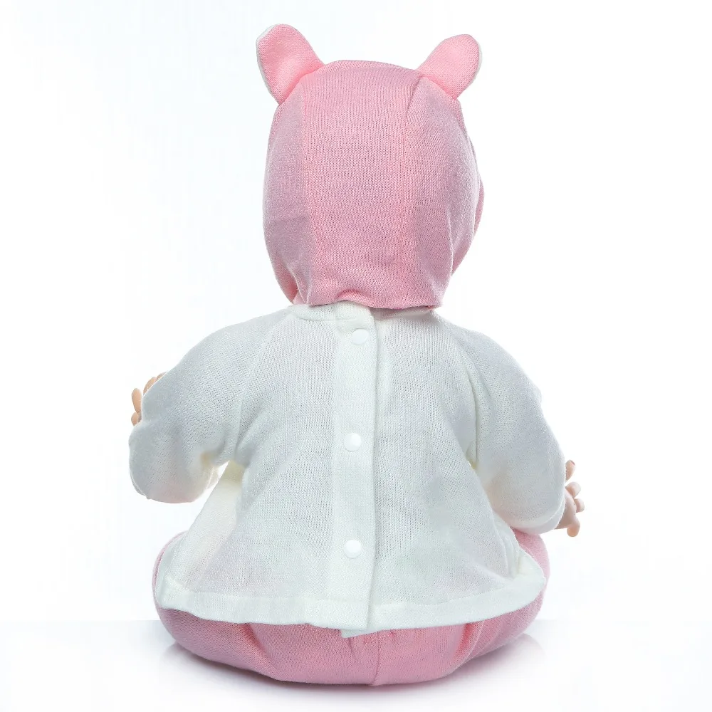 Кукла reborn baby с париком NPK мягкая настоящая виниловая силиконовая подарок для