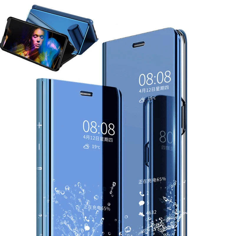Зеркальный чехол книжка для телефона Huawei P30 Pro P20 Mate 20 X 20X 10 P10 Plus 10Pro P 30 Mate20 Mate10 P30Pro