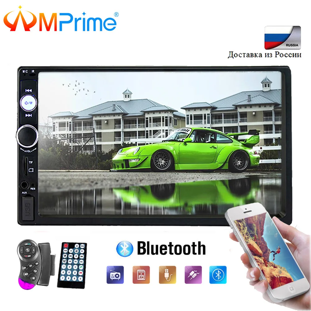 AMPrime 2din авторадио автомобилей Радио Bluetooth 7 &quotHD Сенсорный экран плеер MP5